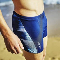 Zone3 - Cosmic 3.0 Mens Jammers (Navy Blue/White) -Swim and Beyond zone3 cosmic 3 0 mens jammers navy blue white 4