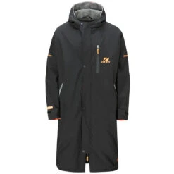 Zone3 - Heat-Tech Polar Fleece Parka Changing Robe Jacket - Black/Orange