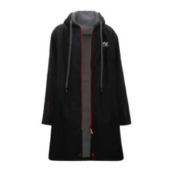 Zone3 - Junior Polar Fleece Parka Robe Jacket - Black -Swim and Beyond zone3 junior polar fleece parka robe jacket black 3