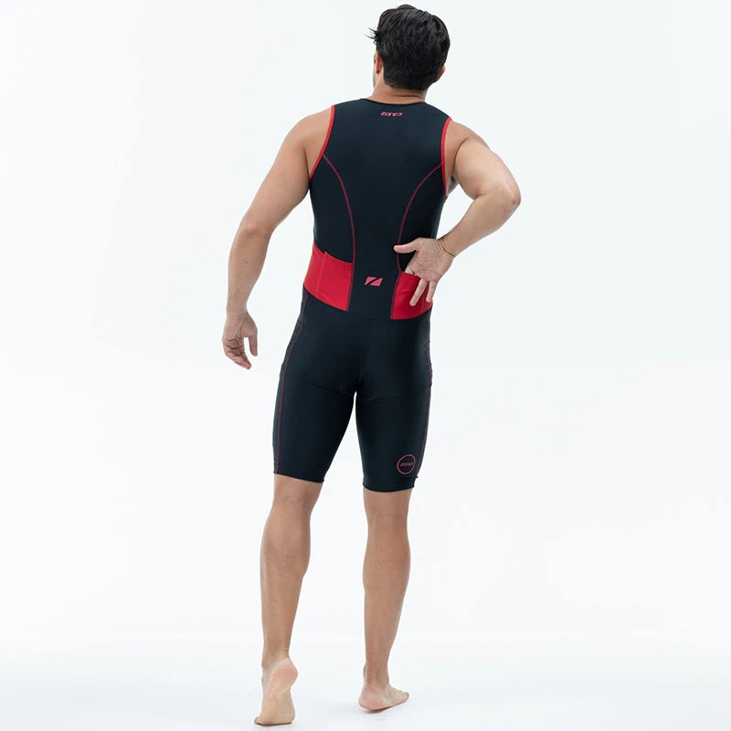 Zone3 - Men's Activate Trisuit - Black/Red 4 Zone3 - Men's Activate Trisuit - Black/Red - Image 4
