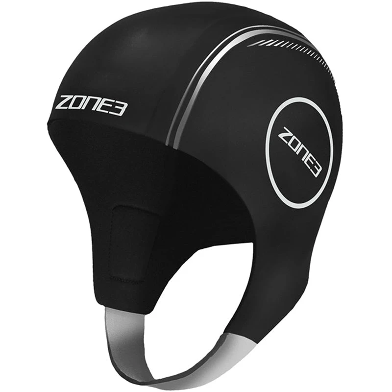Zone3 - Neoprene Swim Cap - Black/Reflective Silver 1 Zone3 - Neoprene Swim Cap - Black/Reflective Silver