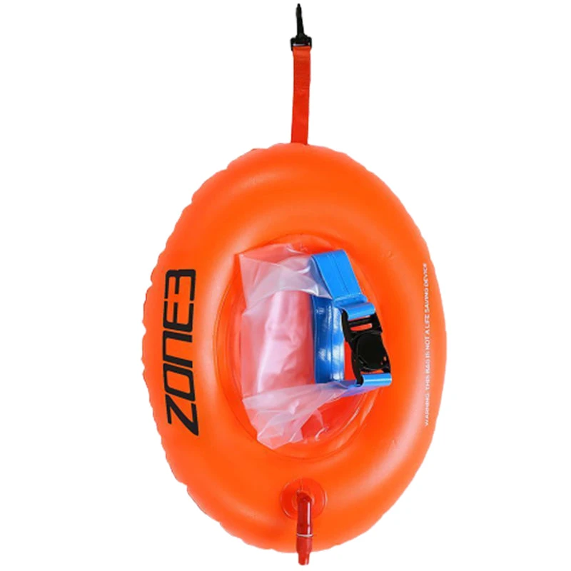 Zone3 - On The Go Swim Safety Buoy/Dry Bag Donut - HI-VIS Orange 1 Zone3 - On The Go Swim Safety Buoy/Dry Bag Donut - HI-VIS Orange