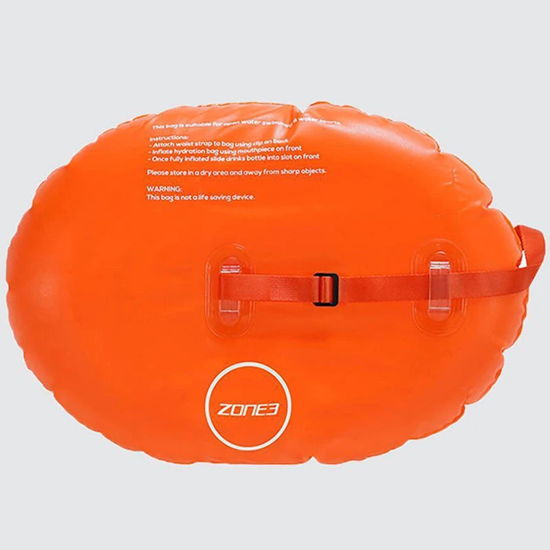 Zone3 - On The Go Swim Safety Buoy/Dry Bag Donut - HI-VIS Orange 2 Zone3 - On The Go Swim Safety Buoy/Dry Bag Donut - HI-VIS Orange - Image 2