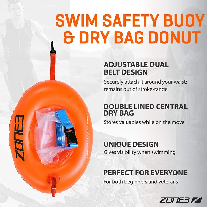 Zone3 - On The Go Swim Safety Buoy/Dry Bag Donut - HI-VIS Orange 8 Zone3 - On The Go Swim Safety Buoy/Dry Bag Donut - HI-VIS Orange - Image 8