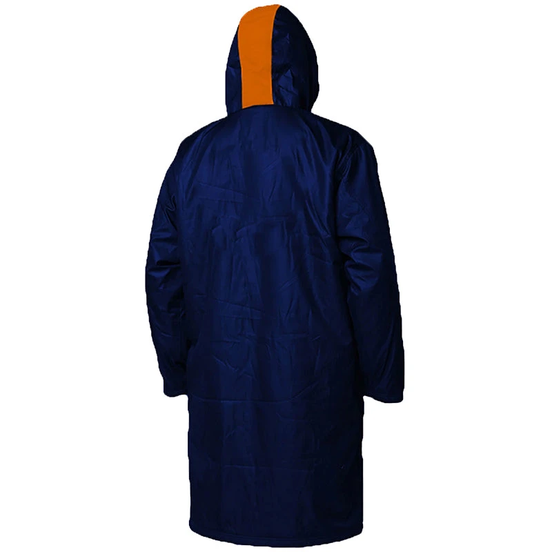 Zone3 - Polar Fleece Parka Robe Jacket - Navy/Grey/Orange 2 Zone3 - Polar Fleece Parka Robe Jacket - Navy/Grey/Orange - Image 2