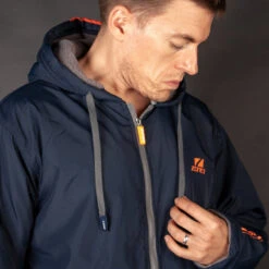 Zone3 - Polar Fleece Parka Robe Jacket - Navy/Grey/Orange 20 Zone3 - Polar Fleece Parka Robe Jacket - Navy/Grey/Orange -Swim and Beyond zone3 polar fleece parka robe jacket navy grey orange 5