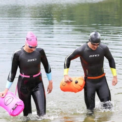 Zone3 - Swim Safety Buoy/Dry Bag 28L - HI-VIS Pink -Swim and Beyond zone3 swim safety buoy dry bag 28l hi vis pink 5