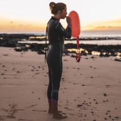 Zone3 - Swim Safety Buoy/Tow Float - Neon Orange -Swim and Beyond zone3 swim safety buoy two float neon orange 3