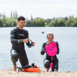 Zone3 - Swim Safety Buoy/Tow Float - Neon Pink 6 Zone3 - Swim Safety Buoy/Tow Float - Neon Pink -Swim and Beyond zone3 swim safety buoy two float neon pink 3